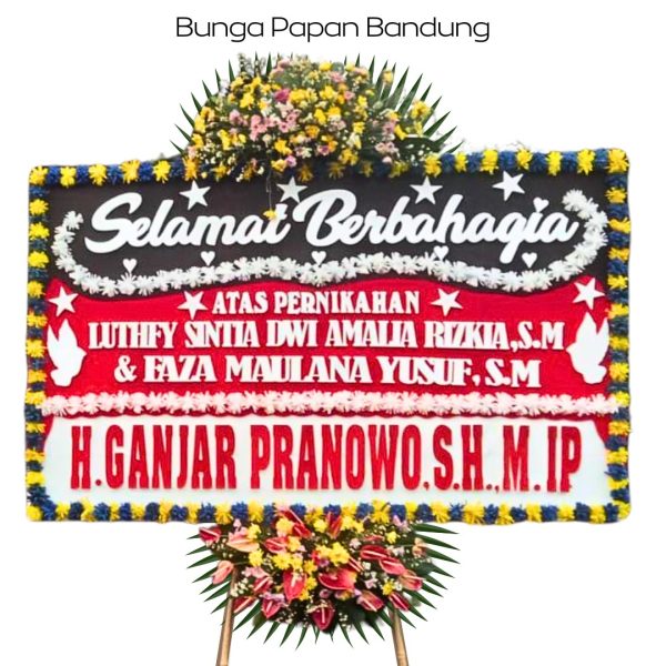 bunga papan bandung wedding, bunga papan bandung pernikahan