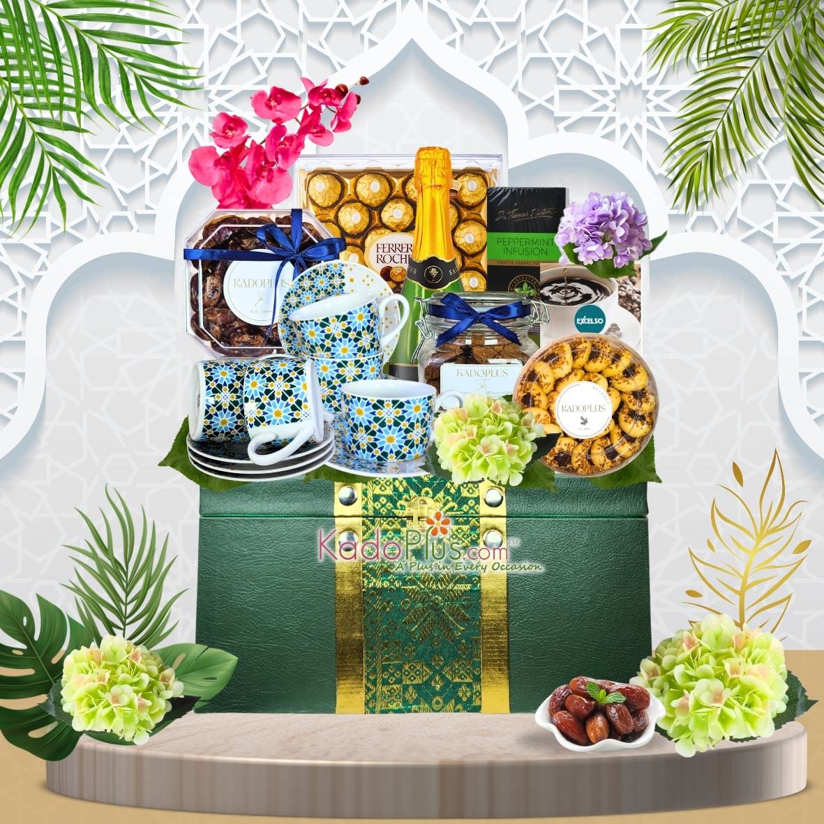 hampers lebaran terbaru tea set. Hampers lebaran parcel lebaran Indonesia Hari Raya gift basket Traditional 2026