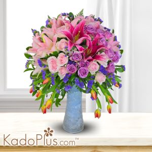 toko bunga jakarta, bunga tulip mawar rangkaian bunga blissful