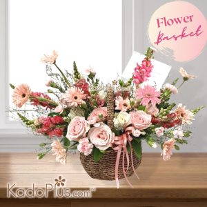 Fresh Flower in a Basket - KadoPlus Florist Jakarta Toko Bunga Jakarta