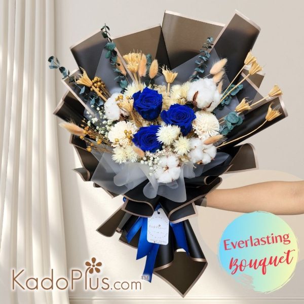 Buket preserved flower. Preserved roses, buket Valentine, Buket wisuda Forever Bold