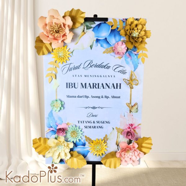 Paper Flower Standing Flower neon sign. Paper flower bunga kertas banner Standing Jakarta bunga papan kertas 6