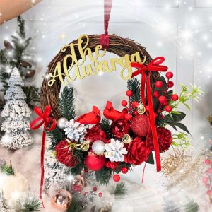 Christmas wreath hampers natal Rangkaian Natal Red Christmas