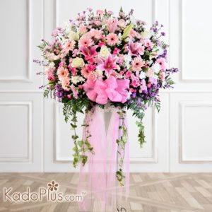standing flower congratulations, standing flower selamat sukses, buket standing flower Jakarta Depok Bekasi Bogor Tangerang Free ongkir WB1
